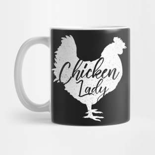 Chicken Lady for Women White Mug